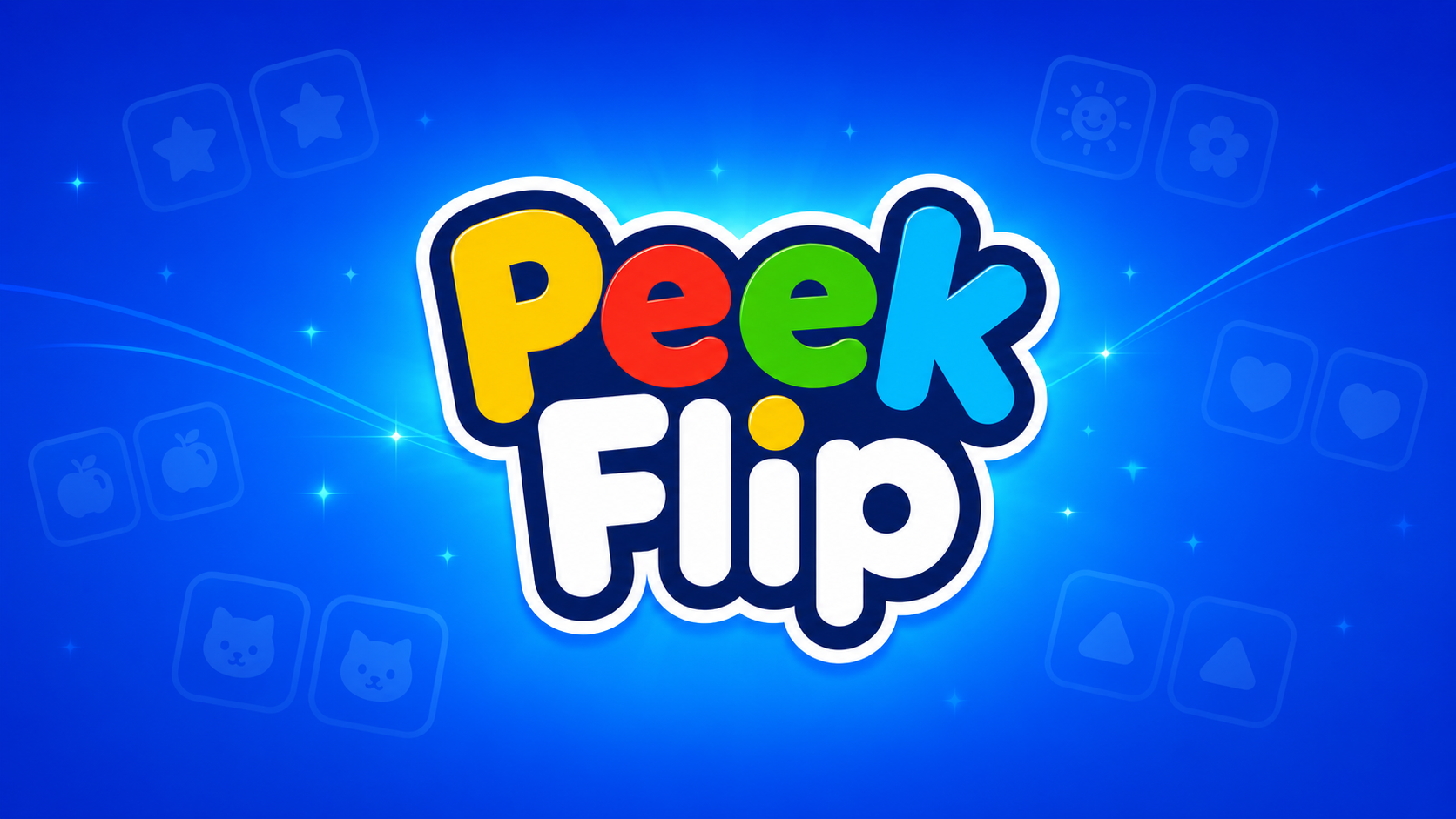 PeekFlip hero banner with the PeekFlip logo and memory card icons